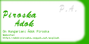 piroska adok business card